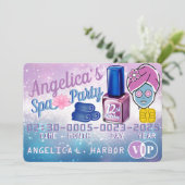 Carte de crédit VIP pour filles soirée spa violet  (Debout devant)