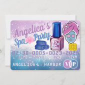 Carte de crédit VIP Purple & Blue Soirée Spa Fille (Devant)