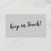 Carte de crème élégante et minimale pour changemen (Dos)