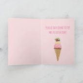 Carte de crème glacée d'aquarelle française (Intérieur)