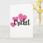 Carte de cricket au message sincère (Fleur jaune)