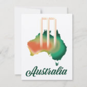 carte de cricket d'Australie. (Dos)