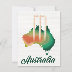 carte de cricket d'Australie.