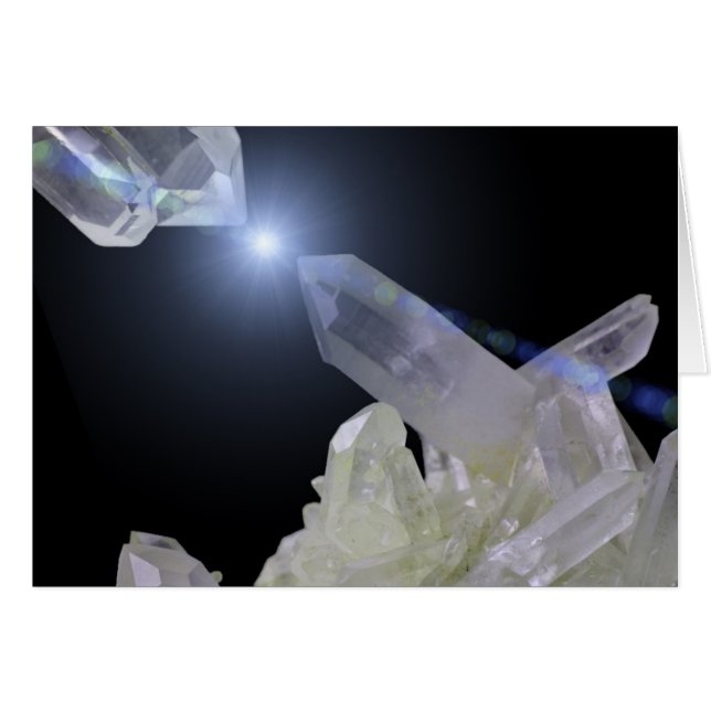 Carte de cristaux de quartz (Devant horizontal)