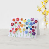 Carte de crochetage à champ de fleurs (Fleur jaune)