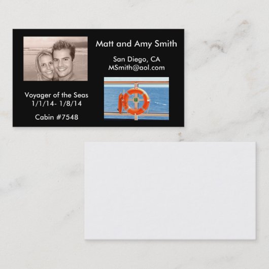 Carte de croisière (Devant / Derrière)