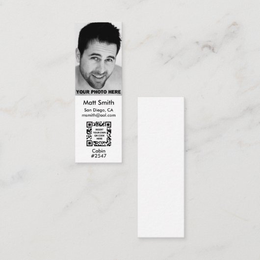 Carte de croisière gay avec code QR (Devant / Derrière)