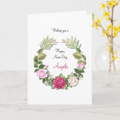 Carte de croissant floral du jour (Fleur jaune)