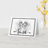 Carte de croix de foi (Fleur jaune)