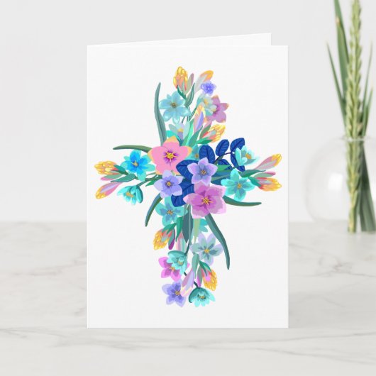 Carte de croix florale (Devant)