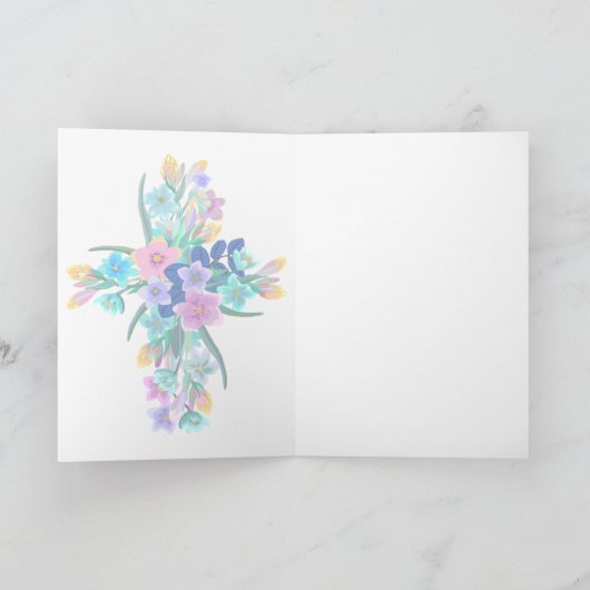 Carte de croix florale (Intérieur)