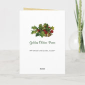 Carte de cru d'anges de Noël (Dos)