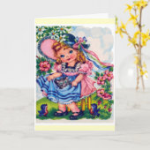 Carte de cru de petite fille (Fleur jaune)