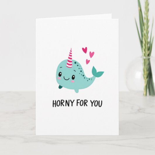 Carte de Crush Licorne de Mer Mignonne (Devant)