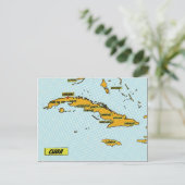 Carte de Cuba de bande dessinée vintage (Debout devant)