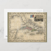 Carte de Cuba par J.H. Colton (1851) (Devant / Derrière)