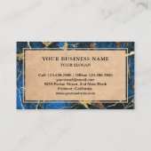 Carte de cuisine en granit bleu or (Dos)