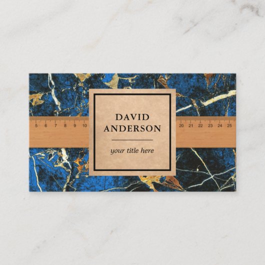 Carte de cuisine en granit bleu or (Devant)