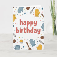 Carte de cuisine pour anniversaire doux
