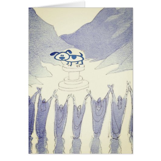 Carte de culte du chien bleu (Devant)