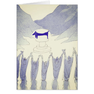 Carte de culte du chien bleu