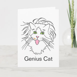 Carte de culture populaire Chat Génie Einstein Int