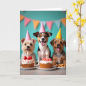 Carte de Cupcake Canin Festive (Fleur jaune)