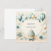 carte de cupcake joyeux anniversaire (Devant / Derrière)