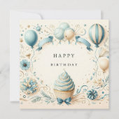 carte de cupcake joyeux anniversaire (Devant)