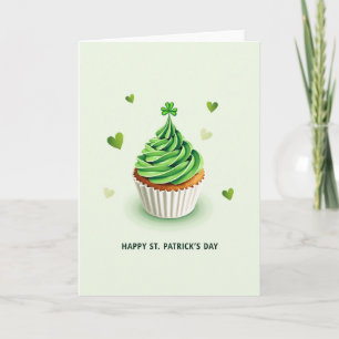 Carte de Cupcake pour la Saint-Patrick