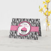 Carte de cupcakes chic de la boutique (Fleur jaune)