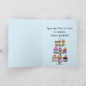 Carte de cupcakes d'aquarelle espagnole (Intérieur)