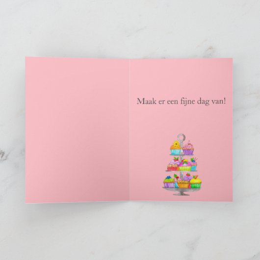 Carte de cupcakes Watercolor (Intérieur)