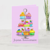 Carte de cupcakes Watercolor (Devant)