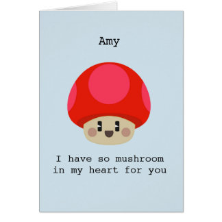 Carte de cur aux champignons