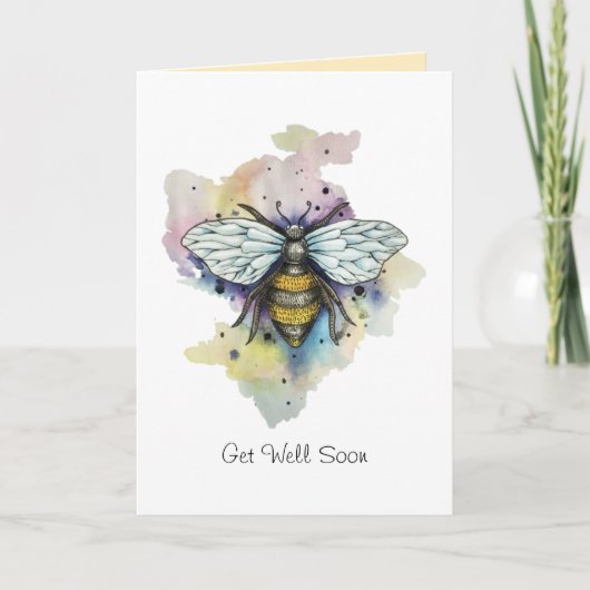 Carte de Cute Bee and Rainbow (Devant)