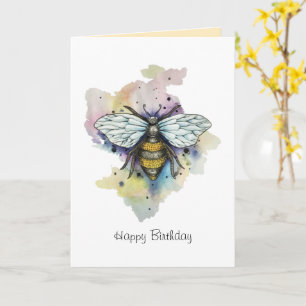 Carte de Cute Bee and Rainbow