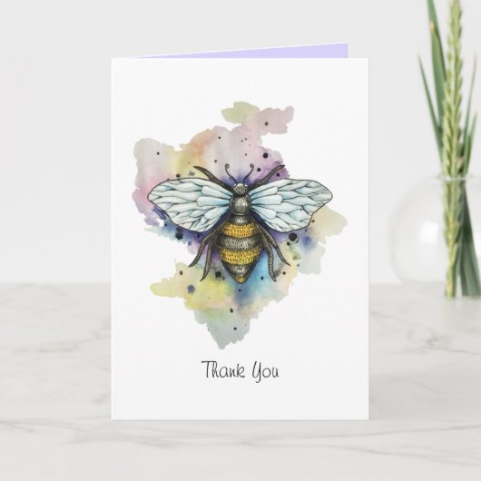 Carte de Cute Bee and Rainbow (Devant)