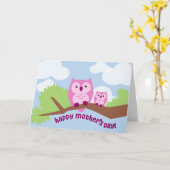 Carte de Cute Owls (Fleur jaune)
