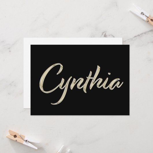 Carte de Cynthia white gold (Devant/Arrière en situation)