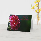 Carte de dahlia de joyeux anniversaire (Fleur jaune)