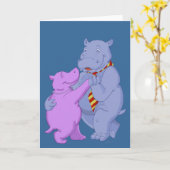 Carte de Dancing Hippo (Fleur jaune)