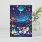 Carte de danse squelette éffrayante (Debout devant)