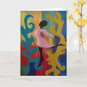 Carte de danseuse pour toutes occasions (Fleur jaune)