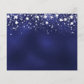 Carte de date d'anniversaire marine bleu argent en (Dos)