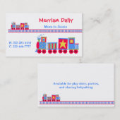 Carte de date de jeu de maman de train (Devant / Derrière)