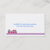 Carte de date de jeu de maman de train (Dos)