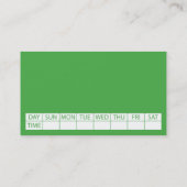 Carte de date de jeu de terrain de football (Dos)