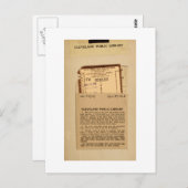 Carte de date d'échéance de la bibliothèque et tim (Devant / Derrière)