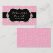 Carte de date rose, blanche, et noire de jeu de (Devant / Derrière)